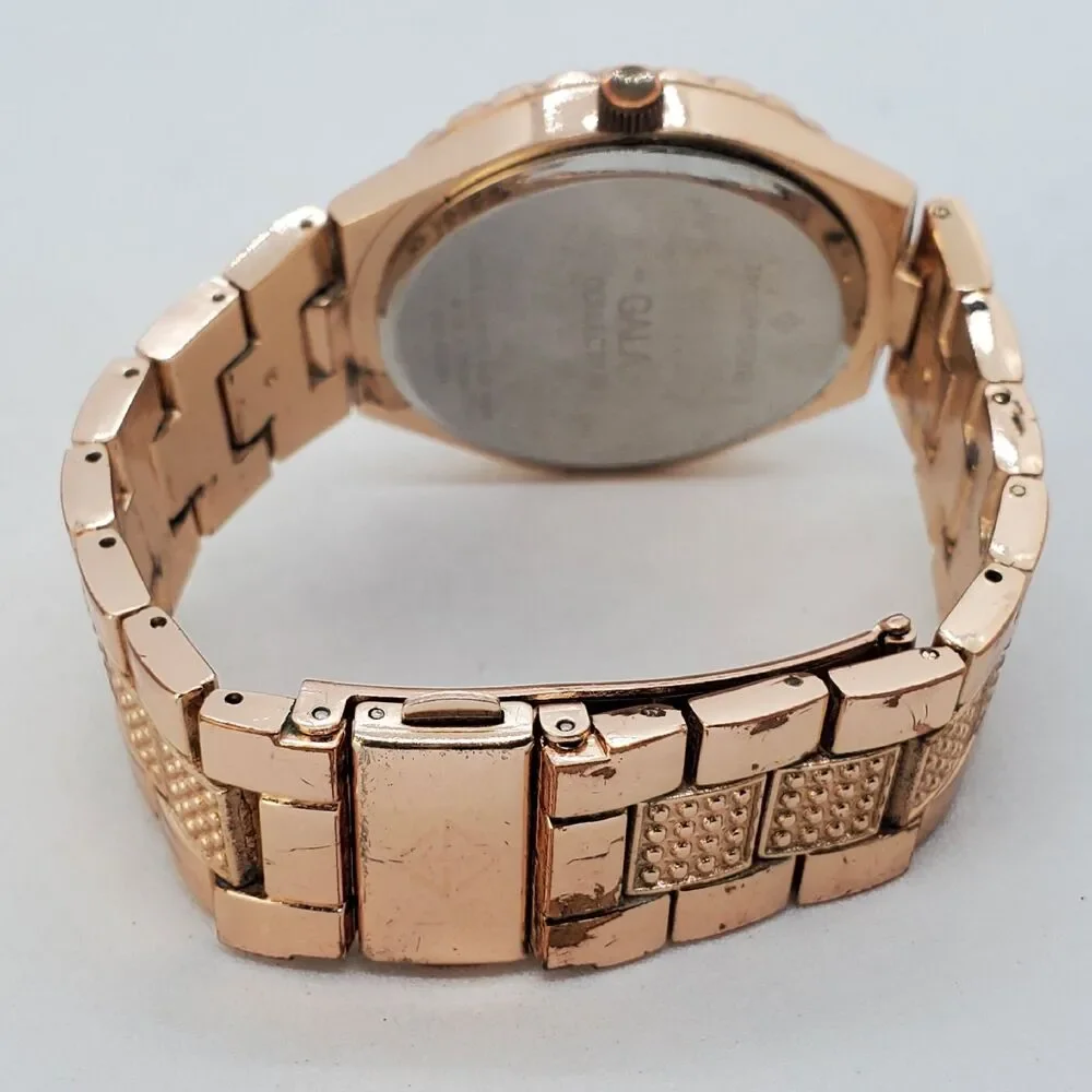 Timothy Stone Women's Watch 38MM White‎ Dial Rose Gold Bracelet 6